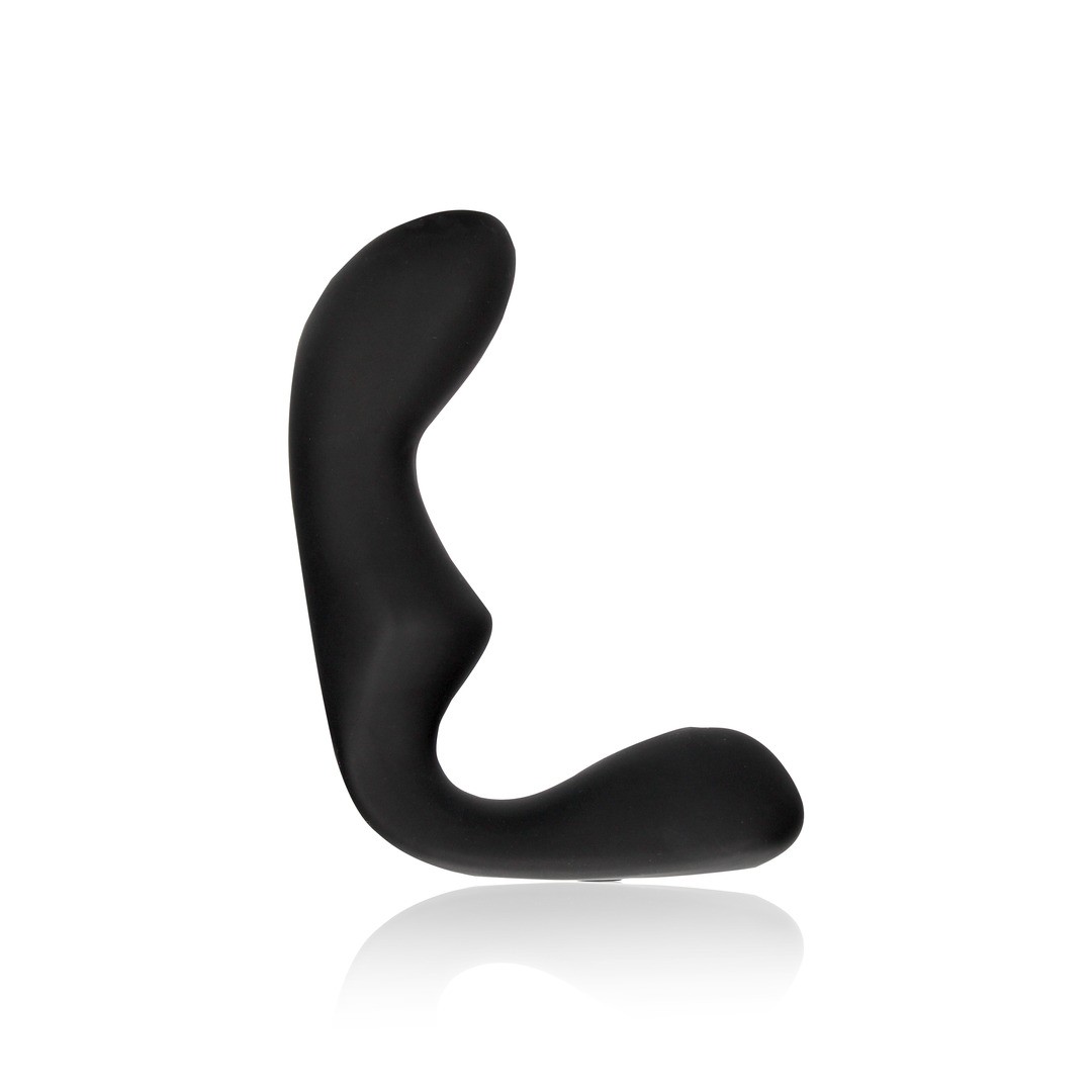 POINTED VIBRATING PROSTATE MASSAGER WITH REMOTE CONTROL - BLACK