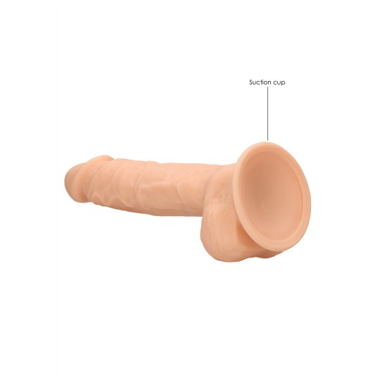 SILICONE DILDO WITH BALLS - 9 / 23 CM