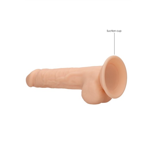 SILICONE DILDO WITH BALLS - 9 / 24 CM