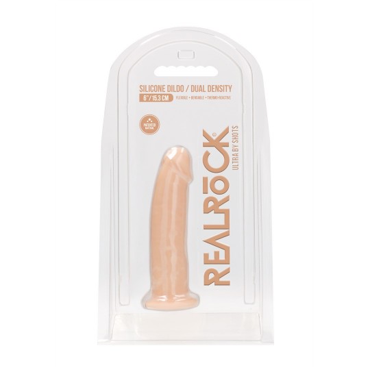 SILICONE DILDO WITHOUT BALLS - 6 / 15 CM