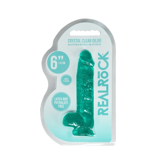 REALISTIC DILDO WITH BALLS - 6 / 15 CM