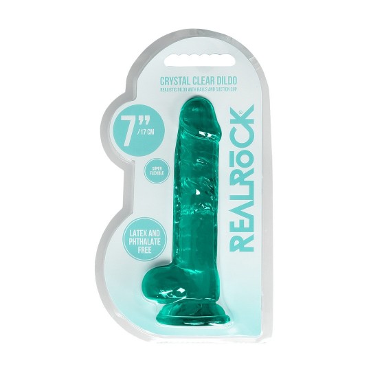 REALISTIC DILDO WITH BALLS - 7 / 17 CM