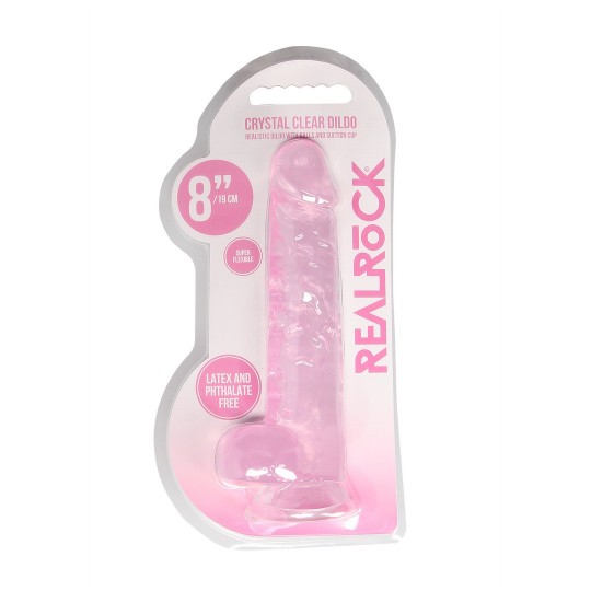 REALISTIC DILDO WITH BALLS - 8 / 21 CM