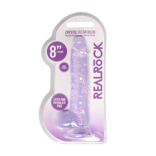 REALISTIC DILDO WITH BALLS - 8 / 21 CM