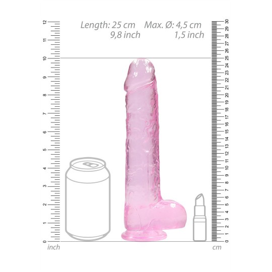 REALISTIC DILDO WITH BALLS - 9 / 23 CM