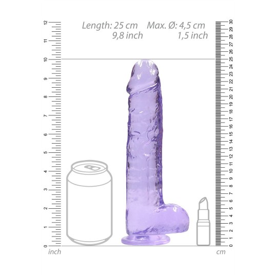 REALISTIC DILDO WITH BALLS - 9 / 23 CM