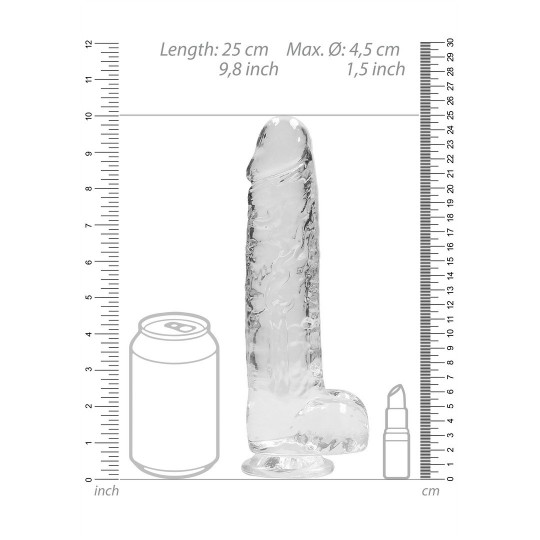 REALISTIC DILDO WITH BALLS - 9 / 23 CM