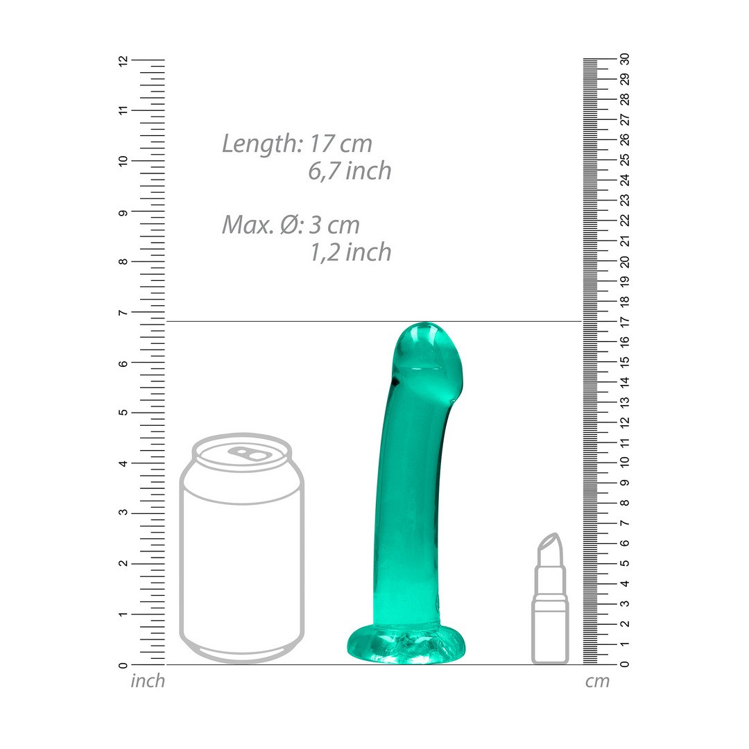 NON-REALISTIC DILDO WITH SUCTION CUP - 7 / 17 CM