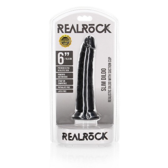 SLIM REALISTIC DILDO WITH SUCTION CUP - 6 / 15,5 CM