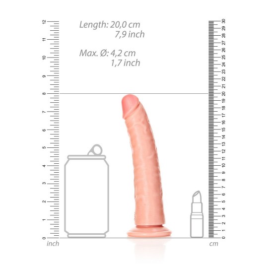 SLIM REALISTIC DILDO WITH SUCTION CUP - 7 / 18 CM