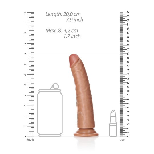 SLIM REALISTIC DILDO WITH SUCTION CUP - 7 / 18 CM