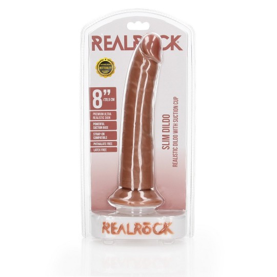 SLIM REALISTIC DILDO WITH SUCTION CUP - 8 / 20,5 CM