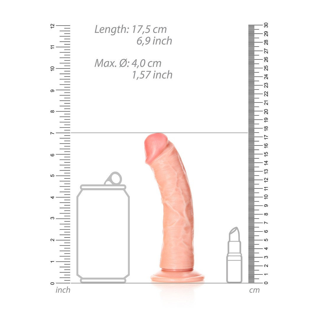 CURVED REALISTIC DILDO WITH SUCTION CUP - 6 / 15,5 CM