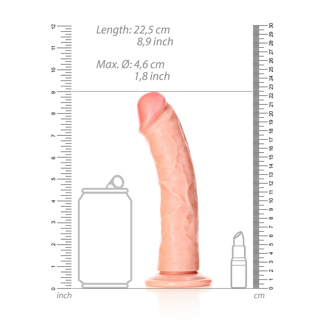 CURVED REALISTIC DILDO WITH SUCTION CUP - 8 / 20,5 CM