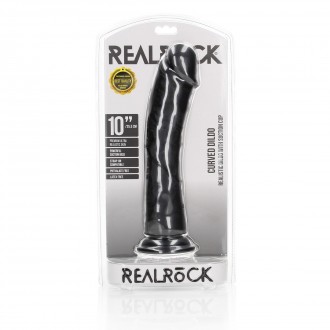 CURVED REALISTIC DILDO WITH SUCTION CUP - 10 / 25,5 CM