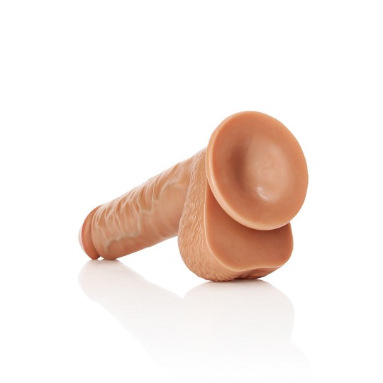 STRAIGHT REALISTIC DILDO WITH BALLS AND SUCTION CUP - 10 / 25,5 CM