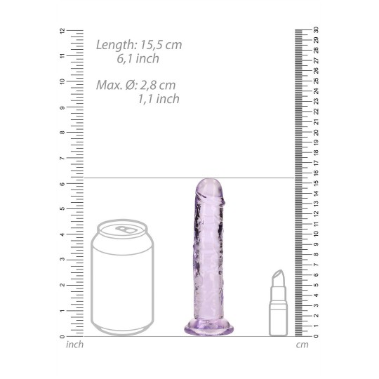 STRAIGHT REALISTIC DILDO WITH SUCTION CUP - 6&#039; / 14,5