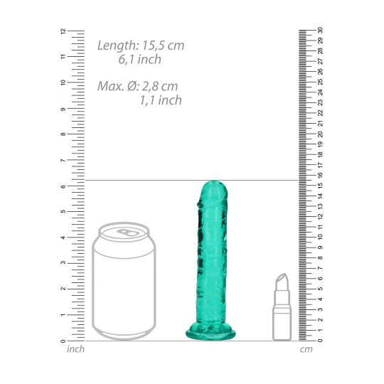 STRAIGHT REALISTIC DILDO WITH SUCTION CUP - 6&#039; / 14,5