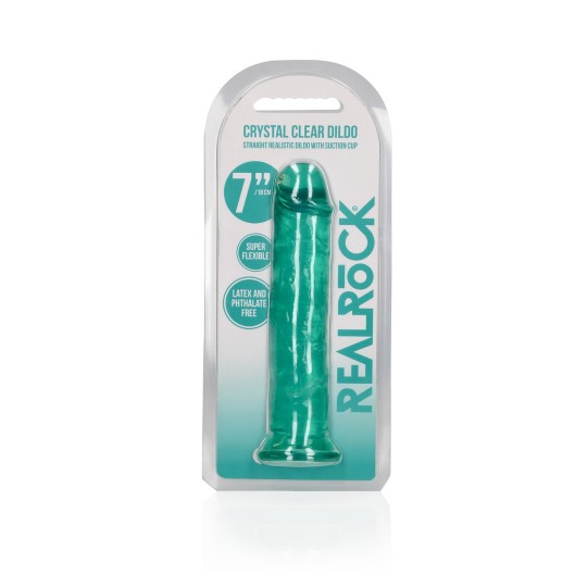 STRAIGHT REALISTIC DILDO WITH SUCTION CUP - 7&#039; / 18