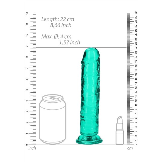 STRAIGHT REALISTIC DILDO WITH SUCTION CUP - 8&#039; / 20