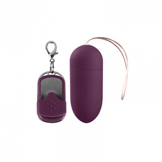 VIBRATING EGG WITH 10 SPEEDS AND REMOTE CONTROL - L - PURPLE