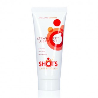 LUBRIFICANTE À BASE DE ÁGUA COM SABOR A MORANGO 3 FL OZ 100 ML SHOTS LUBES & LIQUIDS