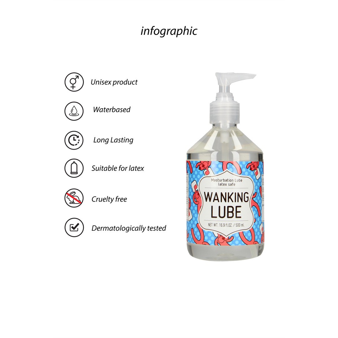 WANKING LUBE - MASTURBATION LUBRICANT - 17 FL OZ / 500 ML