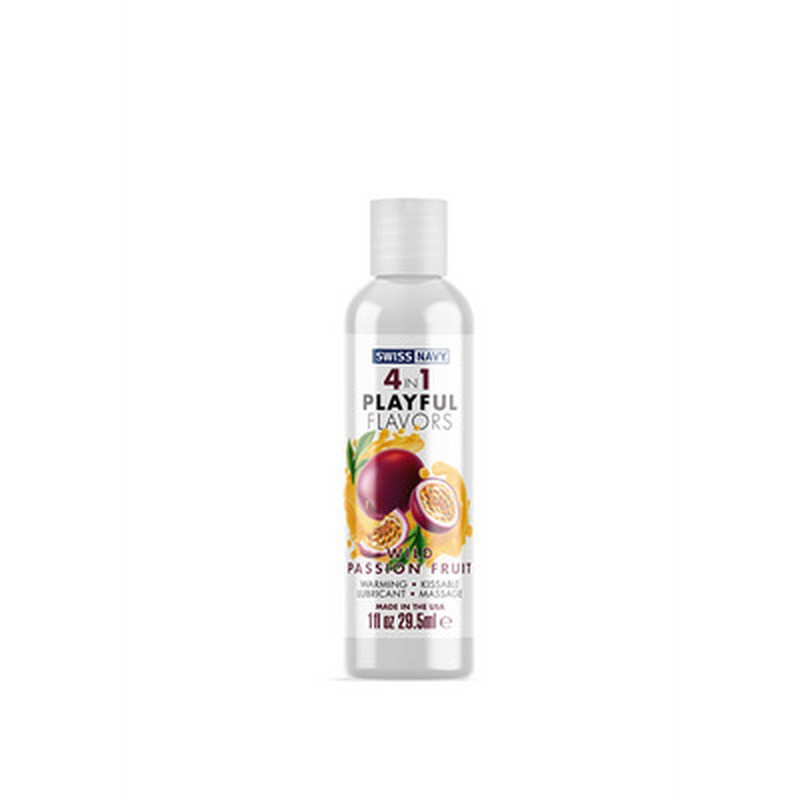 4 IN 1 LUBRICANT WITH WILD PASSION FRUIT FLAVOR - 1 FL OZ / 30 ML