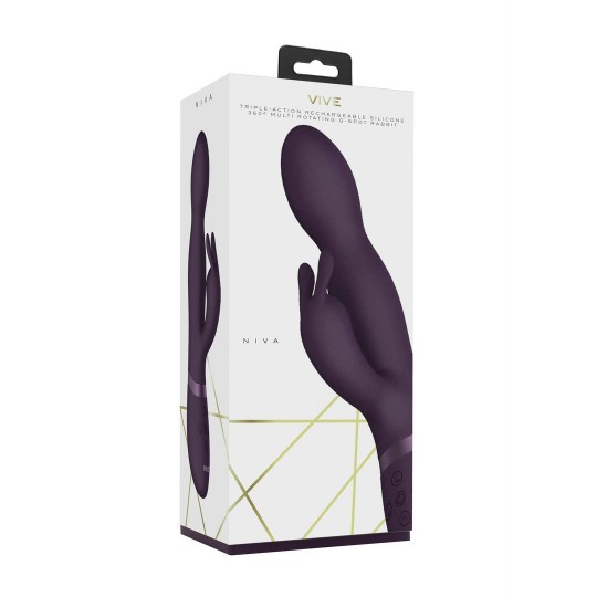 NIVA - ROTATING RABBIT VIBRATOR - PURPLE