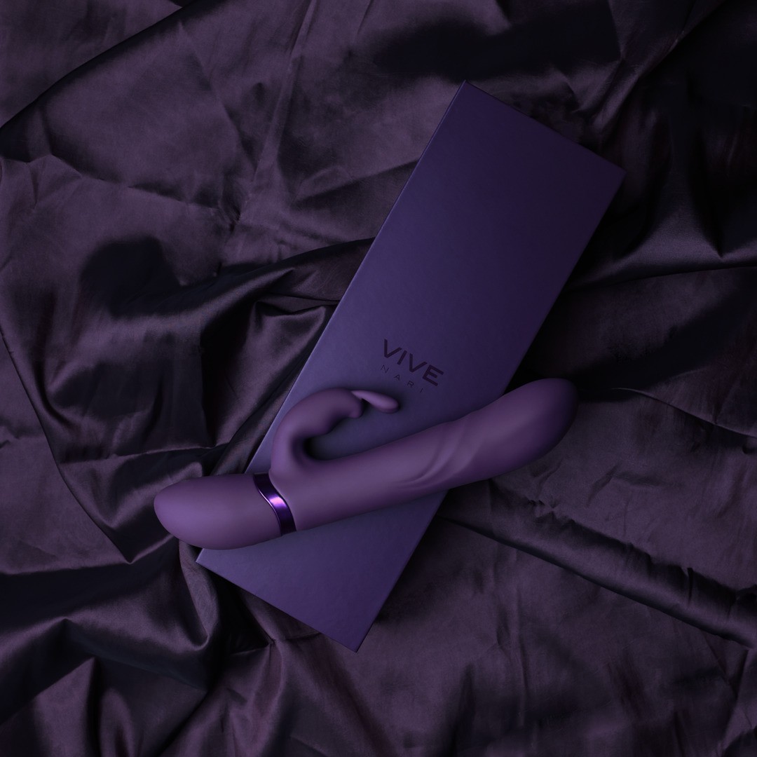 NARI - VIBRATING AND ROTATING BEADS, G-SPOT RABBIT - PURPLE