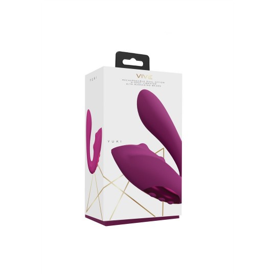 YUKI - DUAL MOTOR G-SPOT VIBRATOR WITH MASSAGING BEADS - PINK