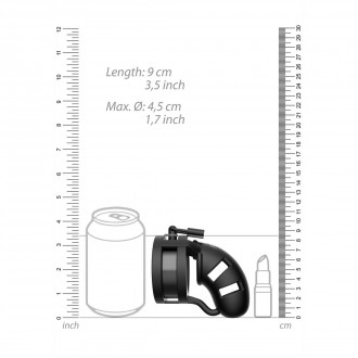 MODEL 18 CHASTITY COCK CAGE WITH BALLSPLITTER - 3.5 / 9 CM