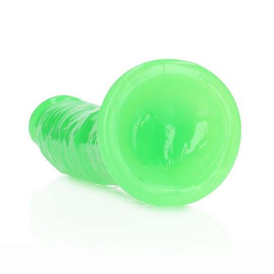 SLIM REALISTIC DILDO WITH SUCTION CUP - GLOW IN THE DARK - 8&#039;&#039; / 20 CM