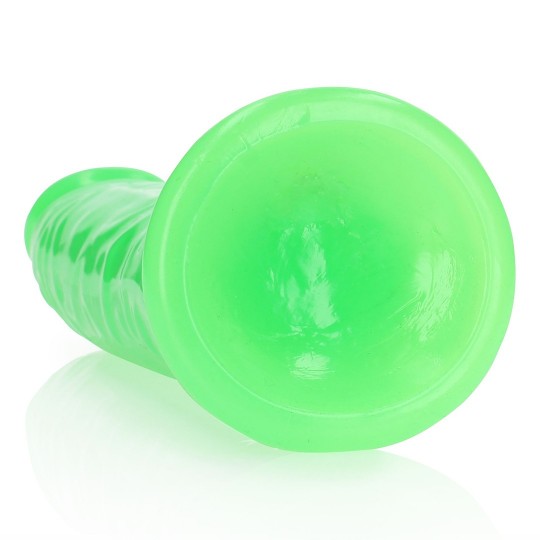 SLIM REALISTIC DILDO WITH SUCTION CUP - GLOW IN THE DARK - 9&#039;&#039; / 22,5 CM