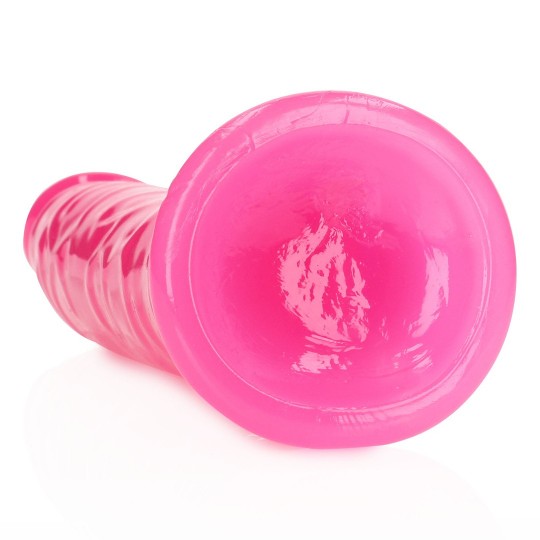 SLIM REALISTIC DILDO WITH SUCTION CUP - GLOW IN THE DARK - 9\&#039;\&#039; / 22,5 CM