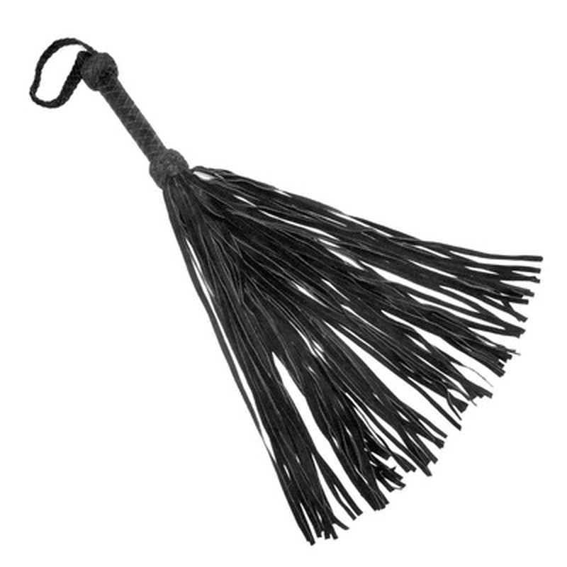 LEATHER SUEDE FLOGGER - BLACK