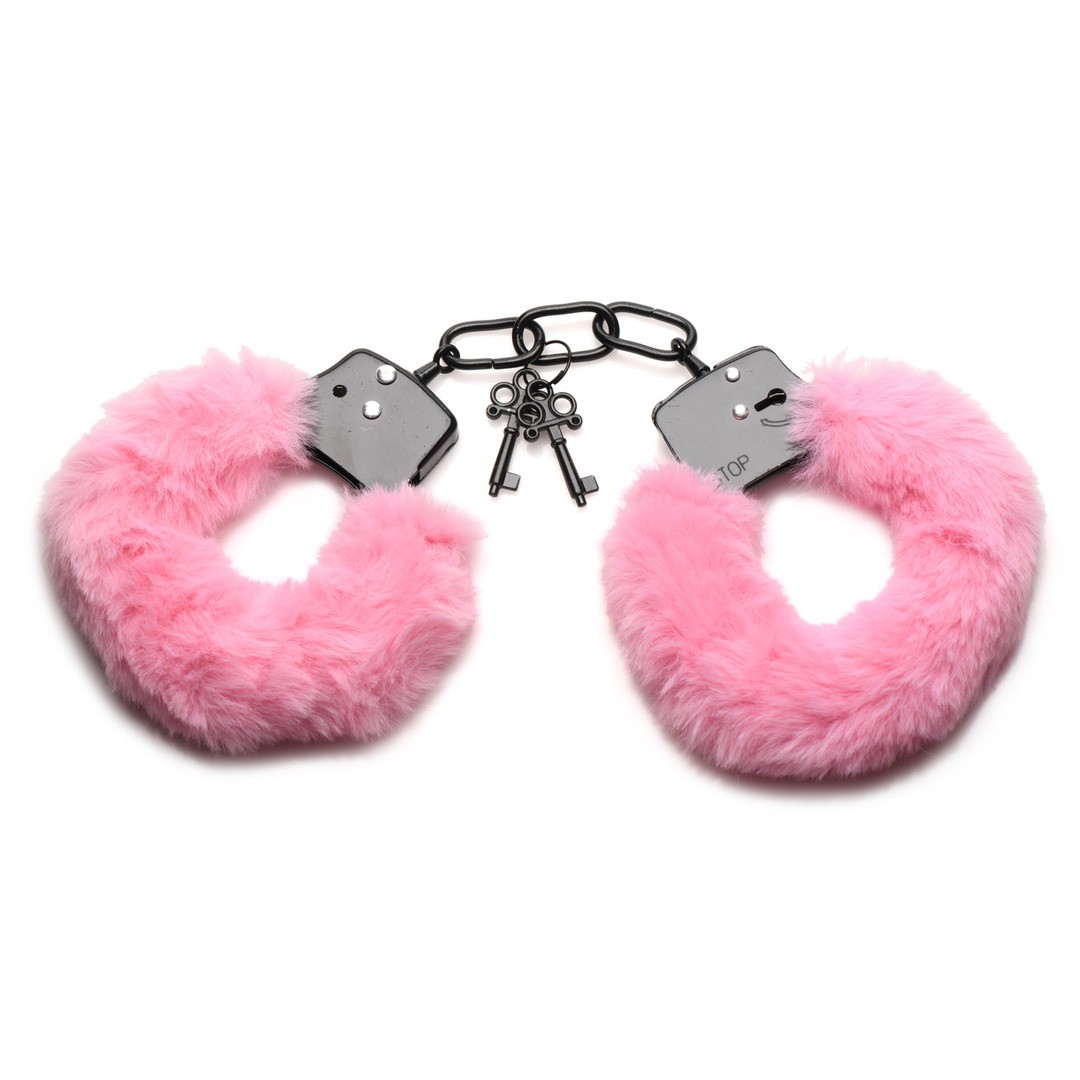 CUFFED IN FUR - FURRY HANDCUFFS - PINK