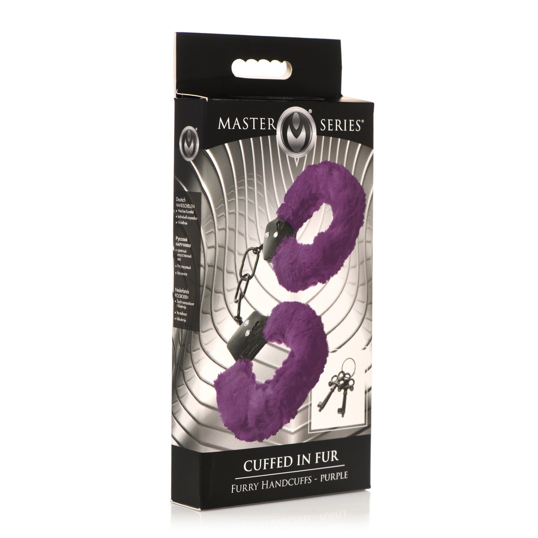 CUFFED IN FUR - FURRY HANDCUFFS - PURPLE