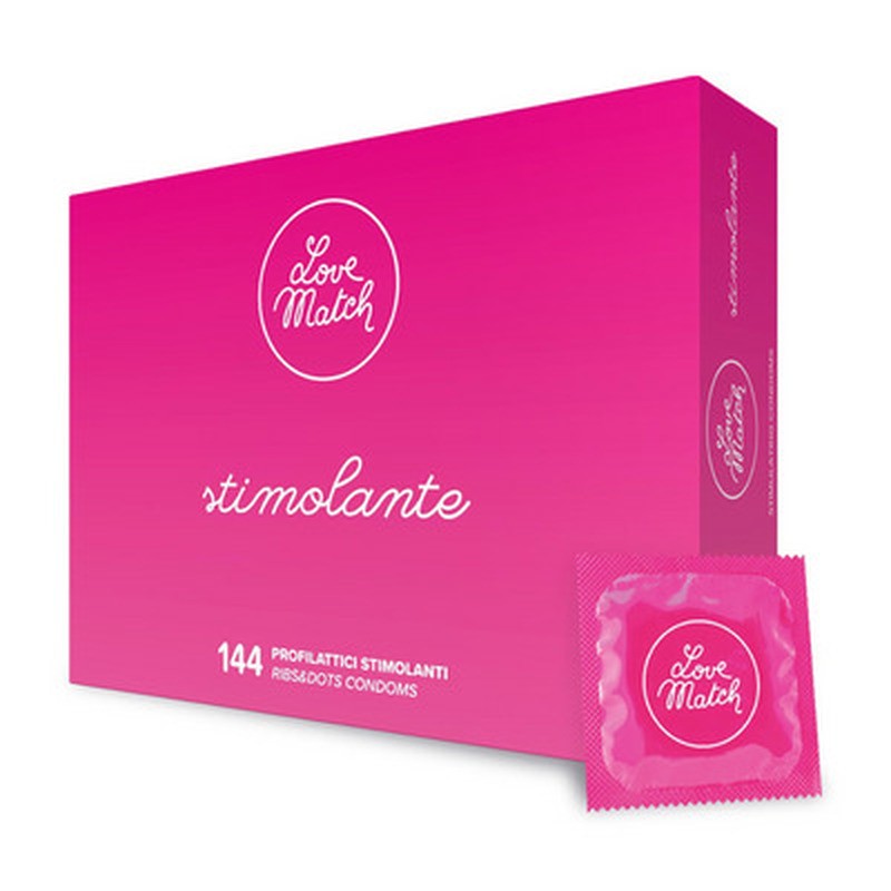 STIMOLANTE - RIBS AND DOTS CONDOMS - 144 PIECES