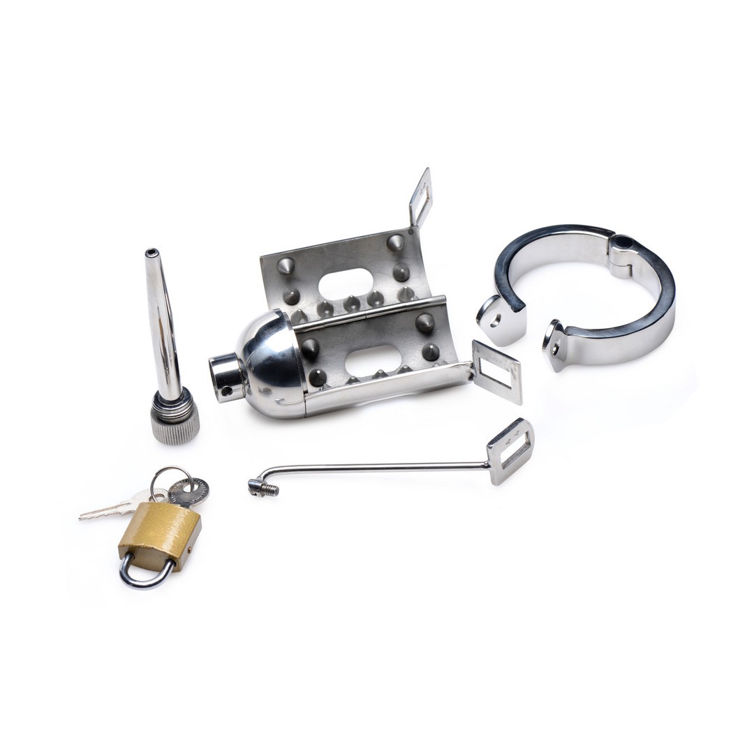 SPIKED CHAMBER CHASTITY CAGE