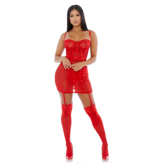 SHEER INTIMACYESH BUSTIER SET