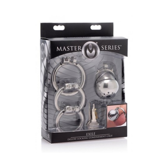 EXILE DELUXE - LOCKABLE CHASTITY CAGE