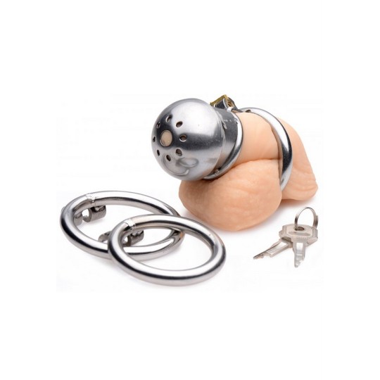 EXILE DELUXE - LOCKABLE CHASTITY CAGE