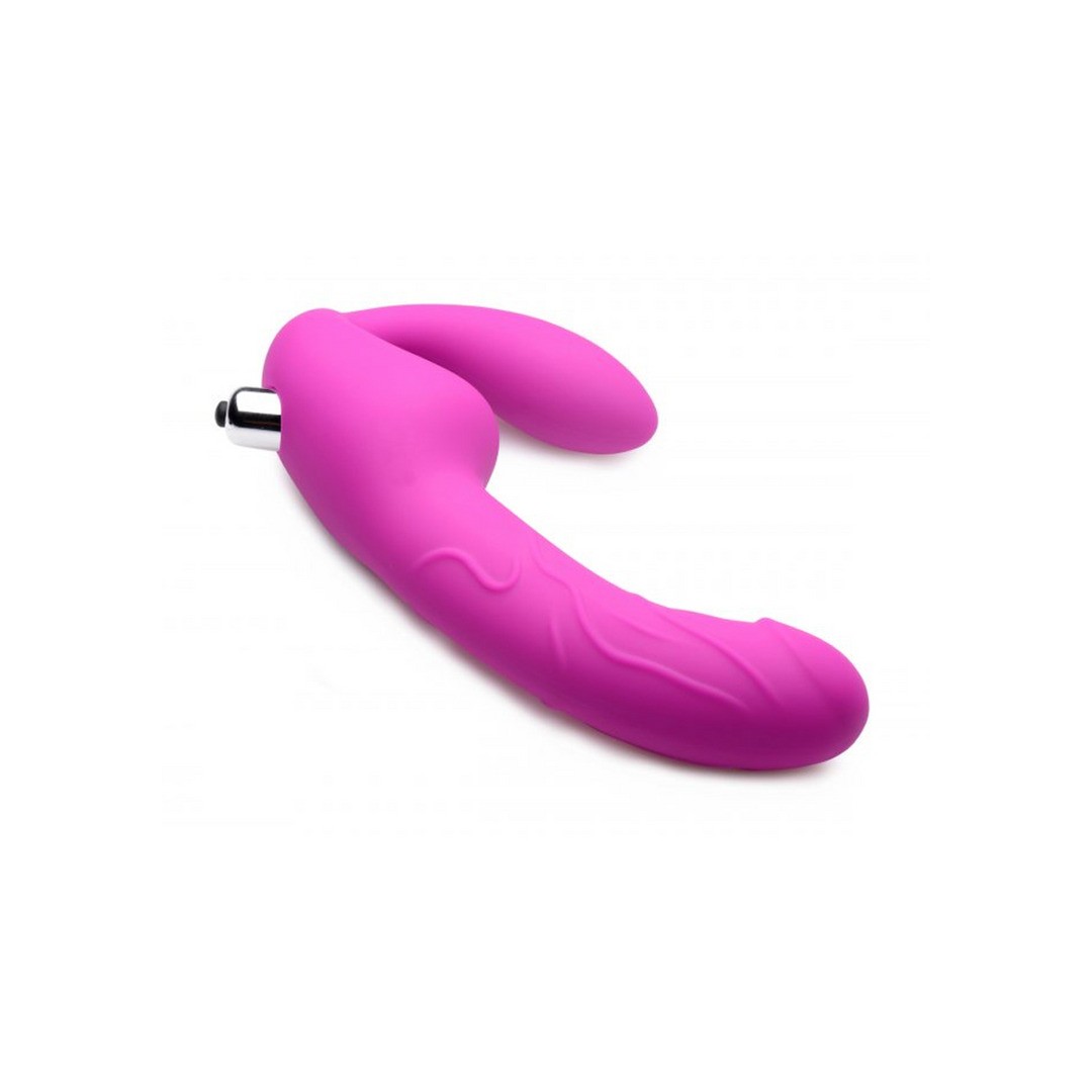 ROYAL RIDER - VIBRATING SILICONE STRAPLESS STRAP-ON