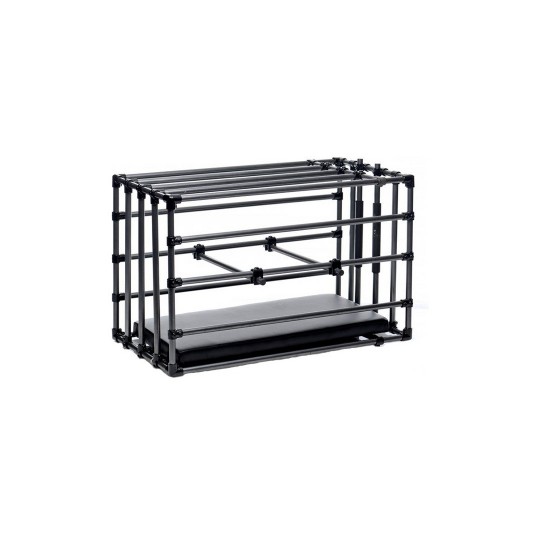 KENNEL - ADJUSTABLE PUPPY CAGE WITH PADDED BOARD