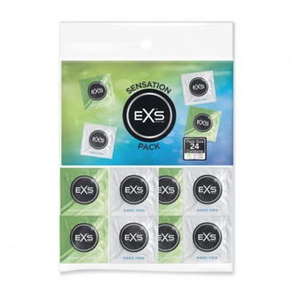 EXS SENSATION PACK - CONDOMS - 24 PIECES