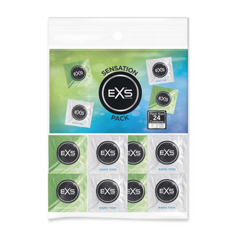 EXS SENSATION PACK - CONDOMS - 24 PIECES