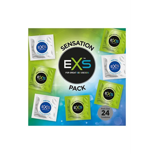 EXS SENSATION PACK - CONDOMS - 24 PIECES