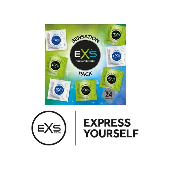 EXS SENSATION PACK - CONDOMS - 24 PIECES