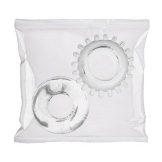 2 PACK C-RING SET - BULK REFILL 50 PIECES - CLEAR